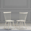 2-Piece Rustic Dining Side Chair Set, Solid Wood Frame, Farmhouse Modern Design, Easy Assembly