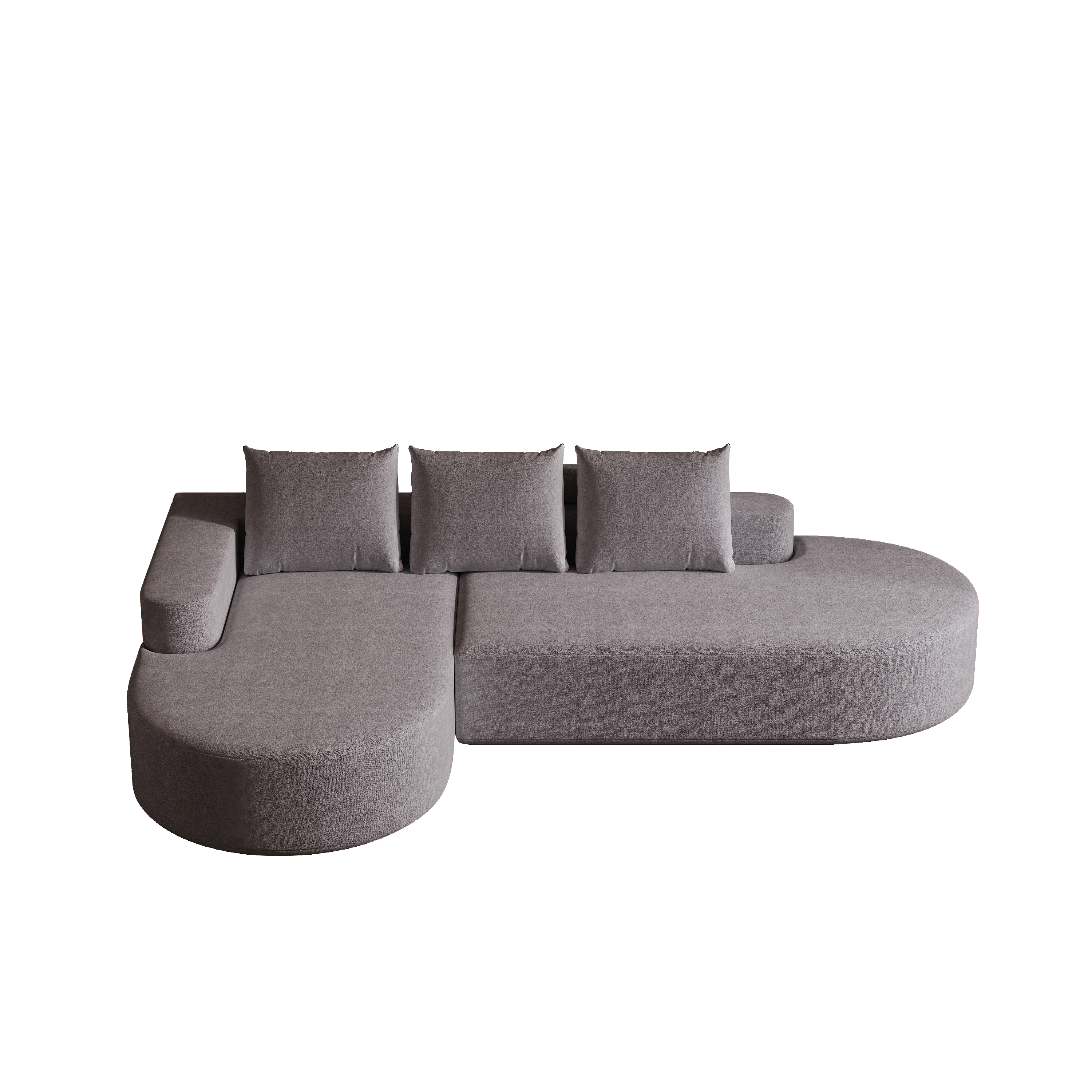 Modern Curved sofa ,Chenille Upholstered Sectional Sofa Couch Set,Modular 108.5' L Shaped Sectional Living Room Sofa Set With 3 Pillows,Free Combination Sofa Couch for Living Room,Bedroom