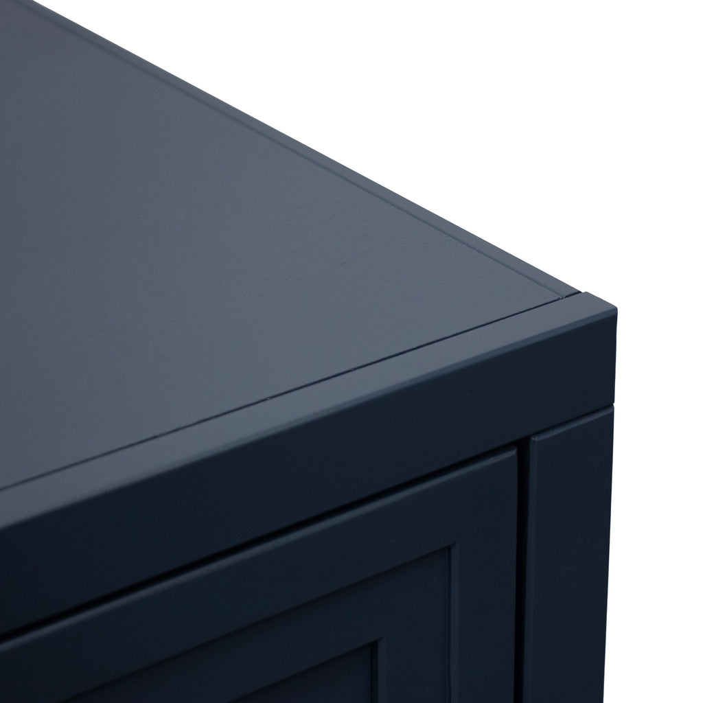 Nora 64 inch Fireplace TV Stand, for TVs up to 85 inches, Blue Denim and Whiskey Finish