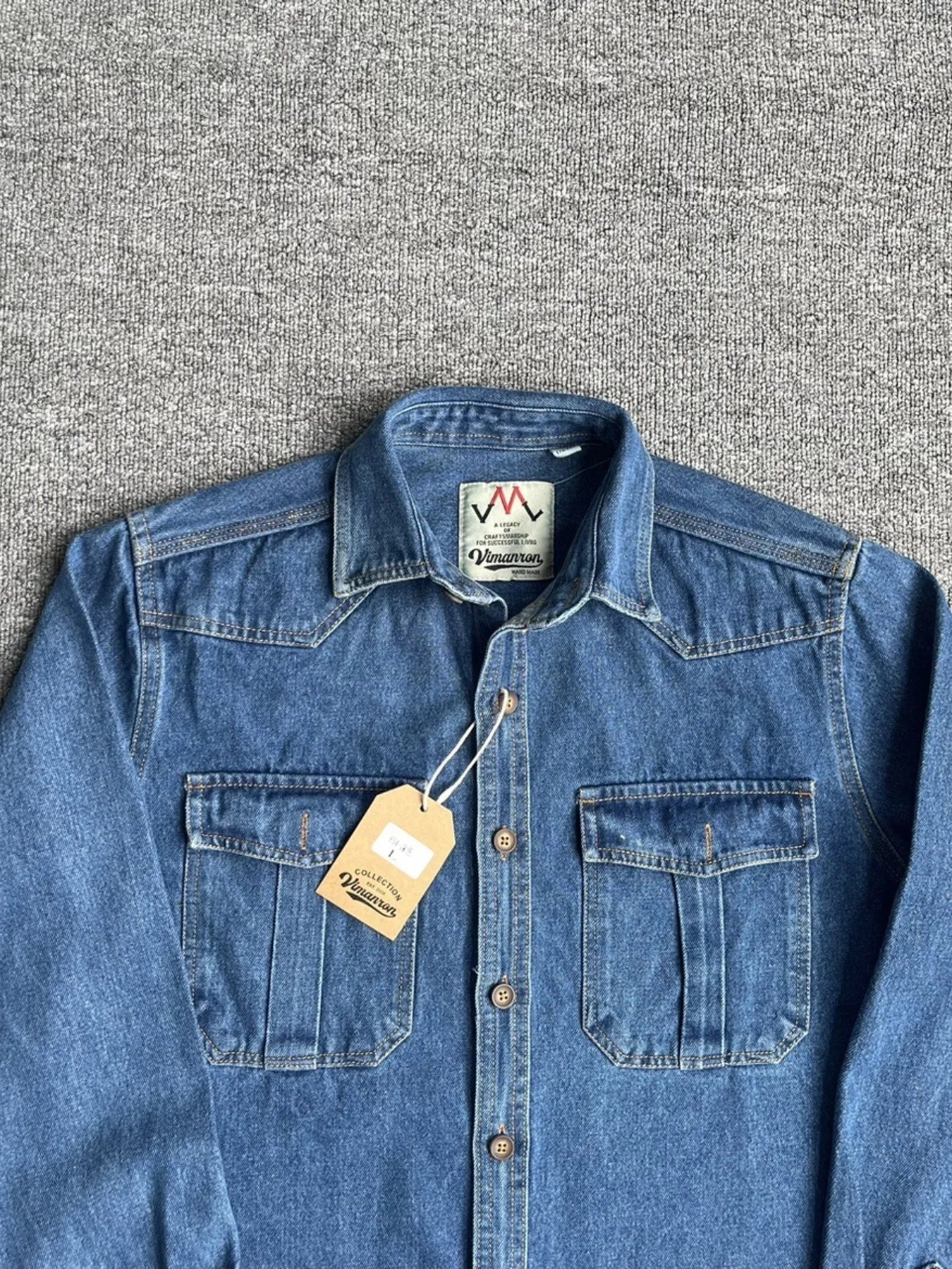 Button Up Washed Denim Shirt
