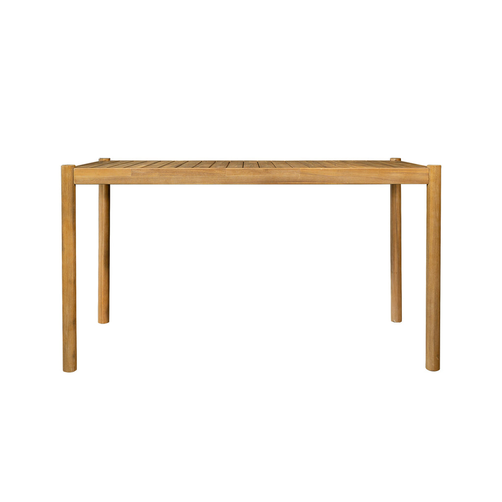 Classic Patio Dining Table, Acacia Wood, Light Teak Finish