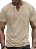 Notched Short Sleeve T-Shirt
