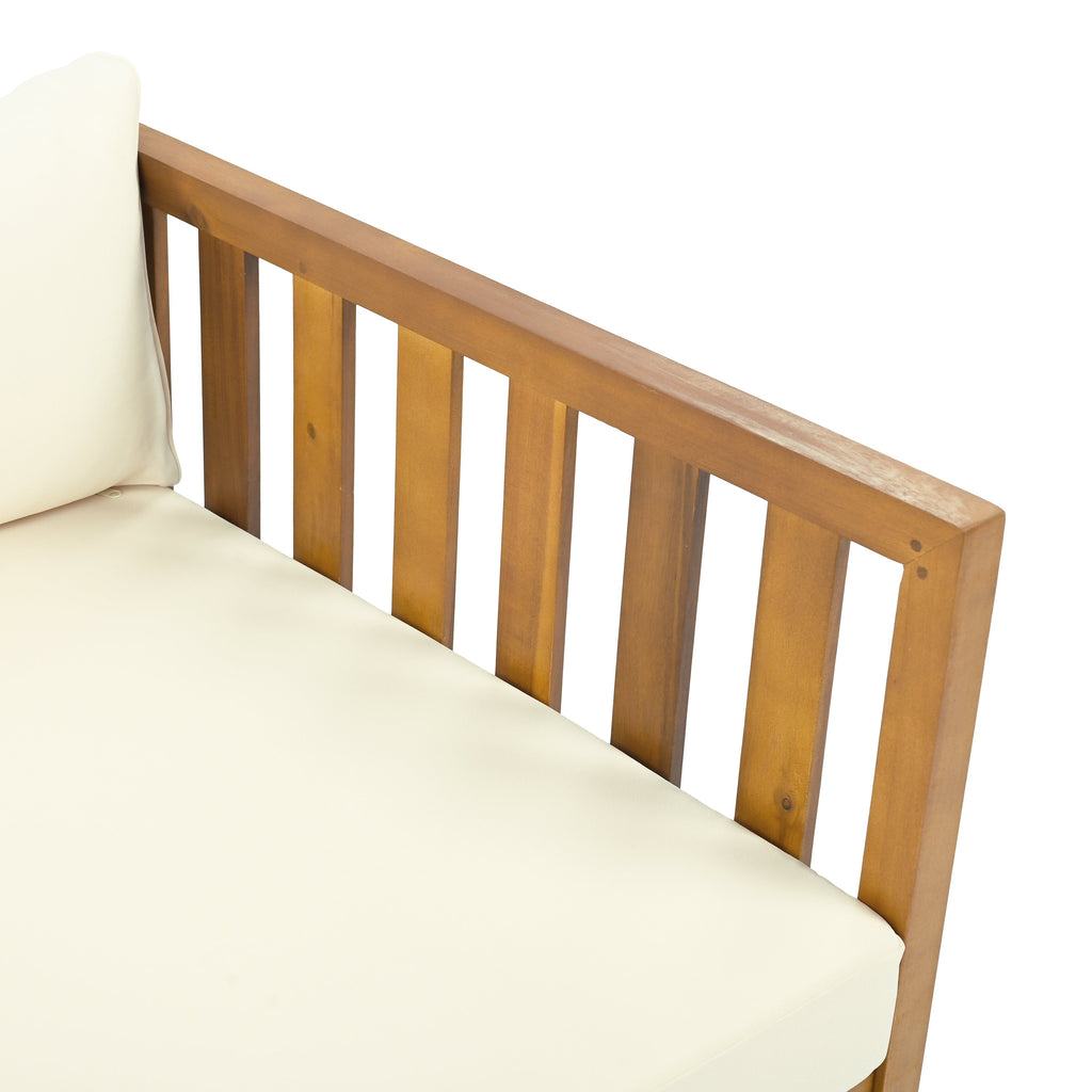 PATIO FURNITRE SETS : CLAREMONT 3 SEATER DAYBED + ACACIA WOOD TABLE