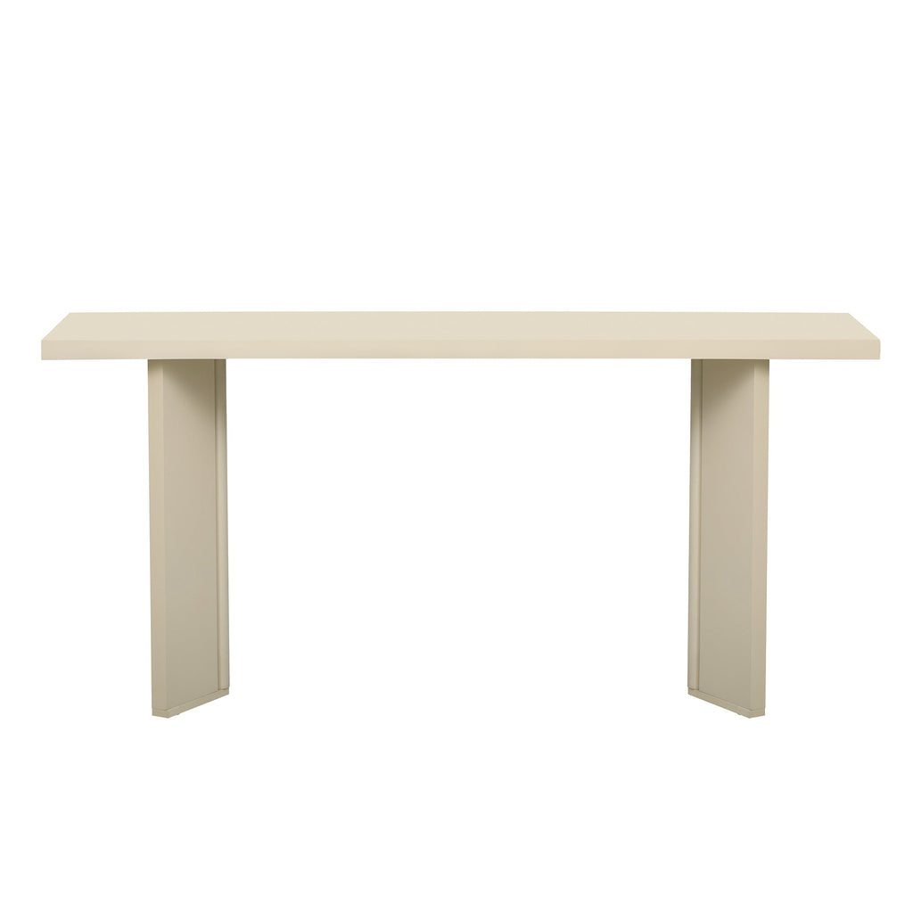 U_STYLE Stylish Console Table with Pine Veneer and Geometric Legs,Suitable for Living Room, Study and Dining Room