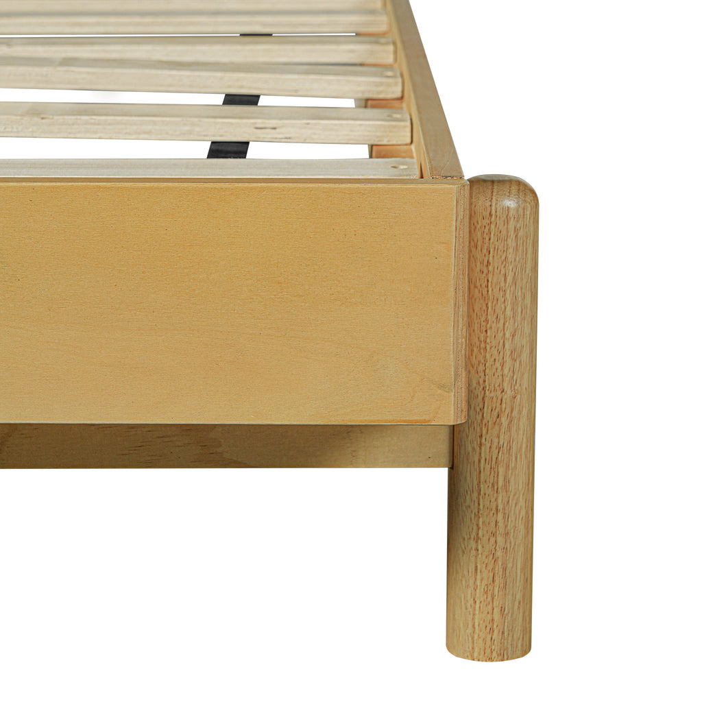 Modern Queen Bed Frame Set with 2 Nightstands, Beige Wood Platform Bed with Headboard and Matching Bedside Tables for Bedroom