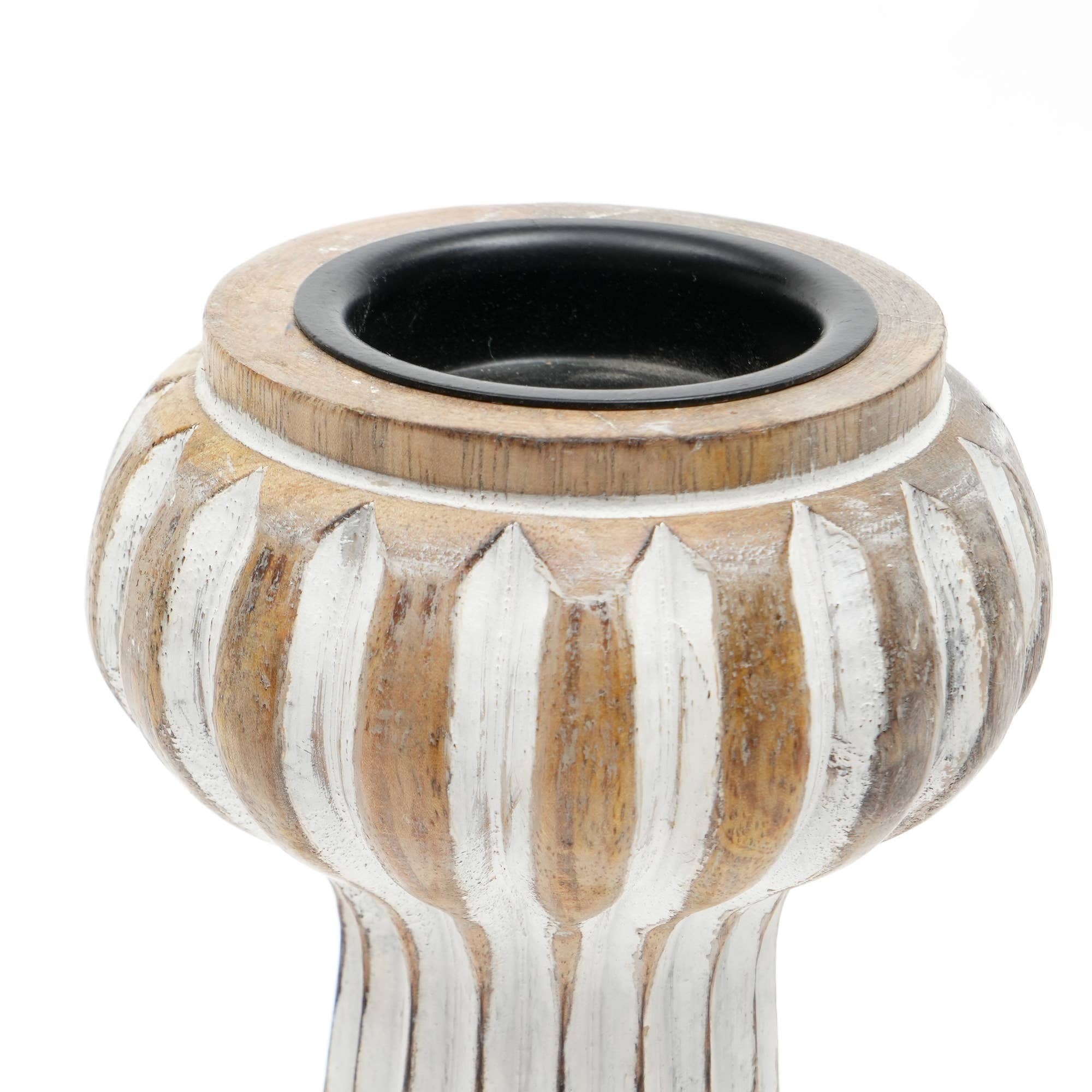Decorative Wooden Centerpiece Candle Holder- 3.5x8'– Elegant Candle Stand for Any Occasion