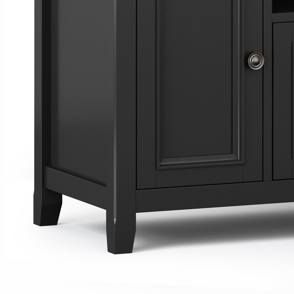 Amherst 72 inch Solid Wood TV Media Stand in Black