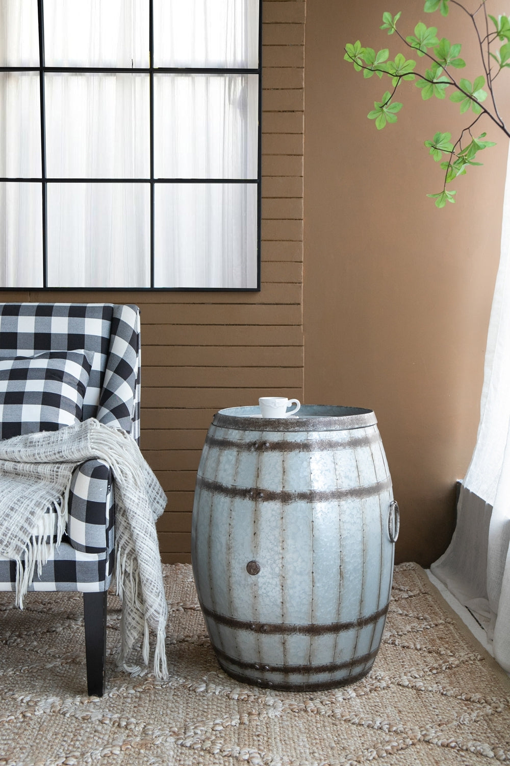 22.5x22.5x26' Drum Side Table
