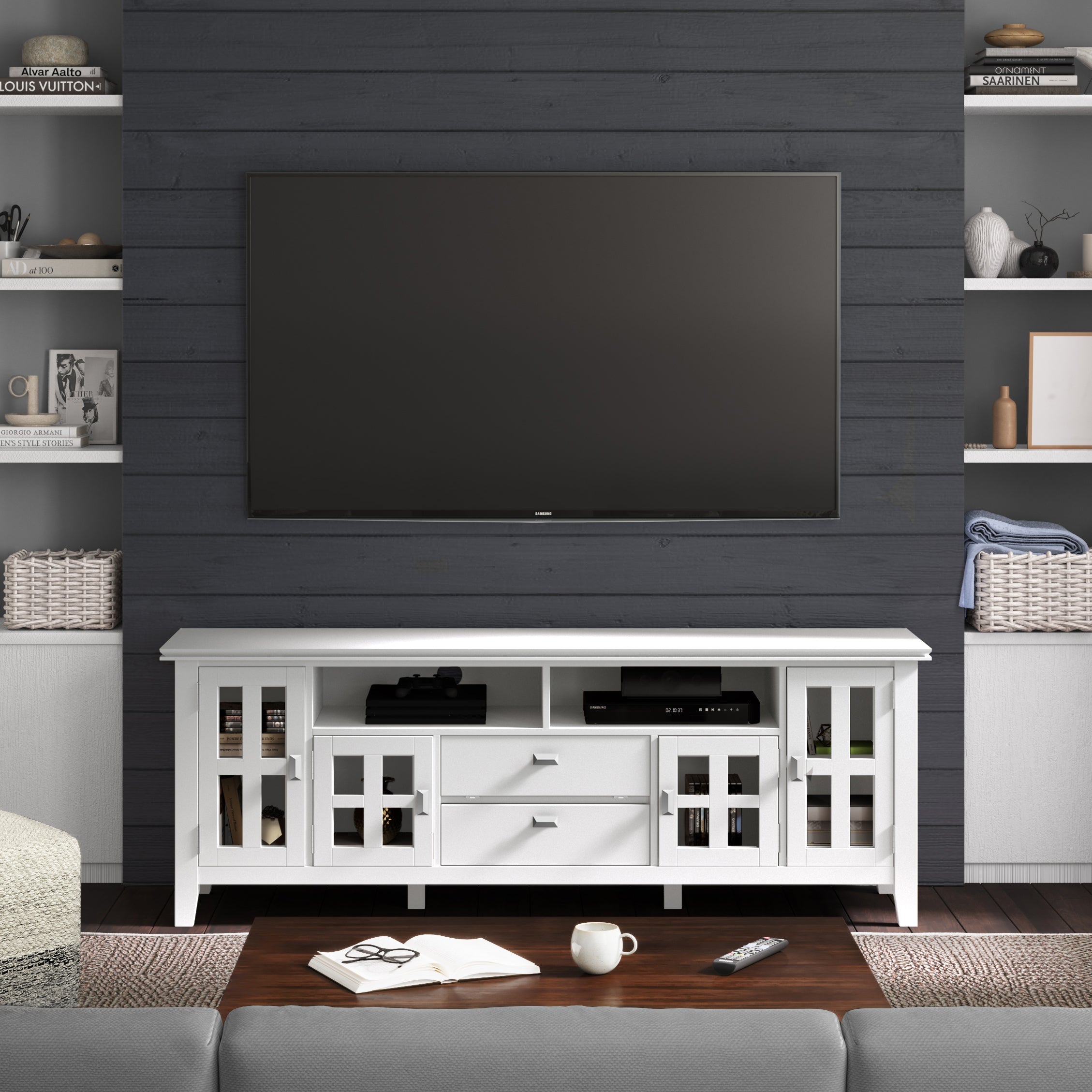 Artisan - 72' TV Media Stand - White