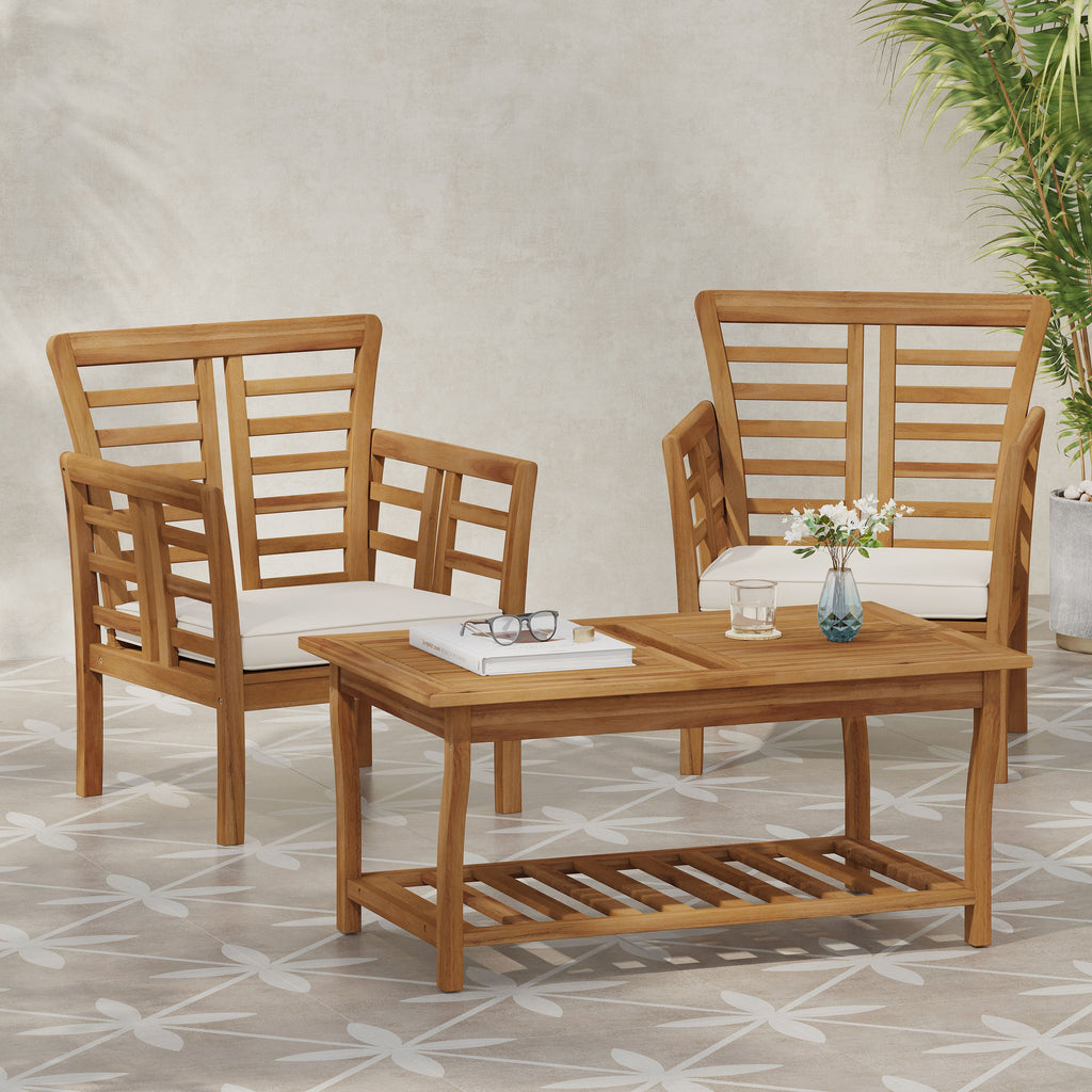 CAYDON 2 CLUB CHAIRS + TABLE