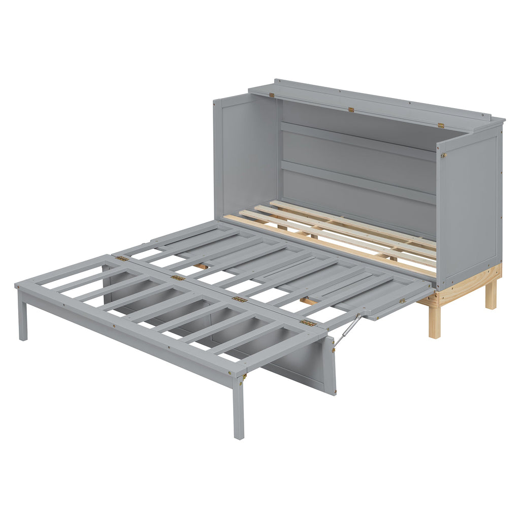 Queen Size Murphy Bed, Gray