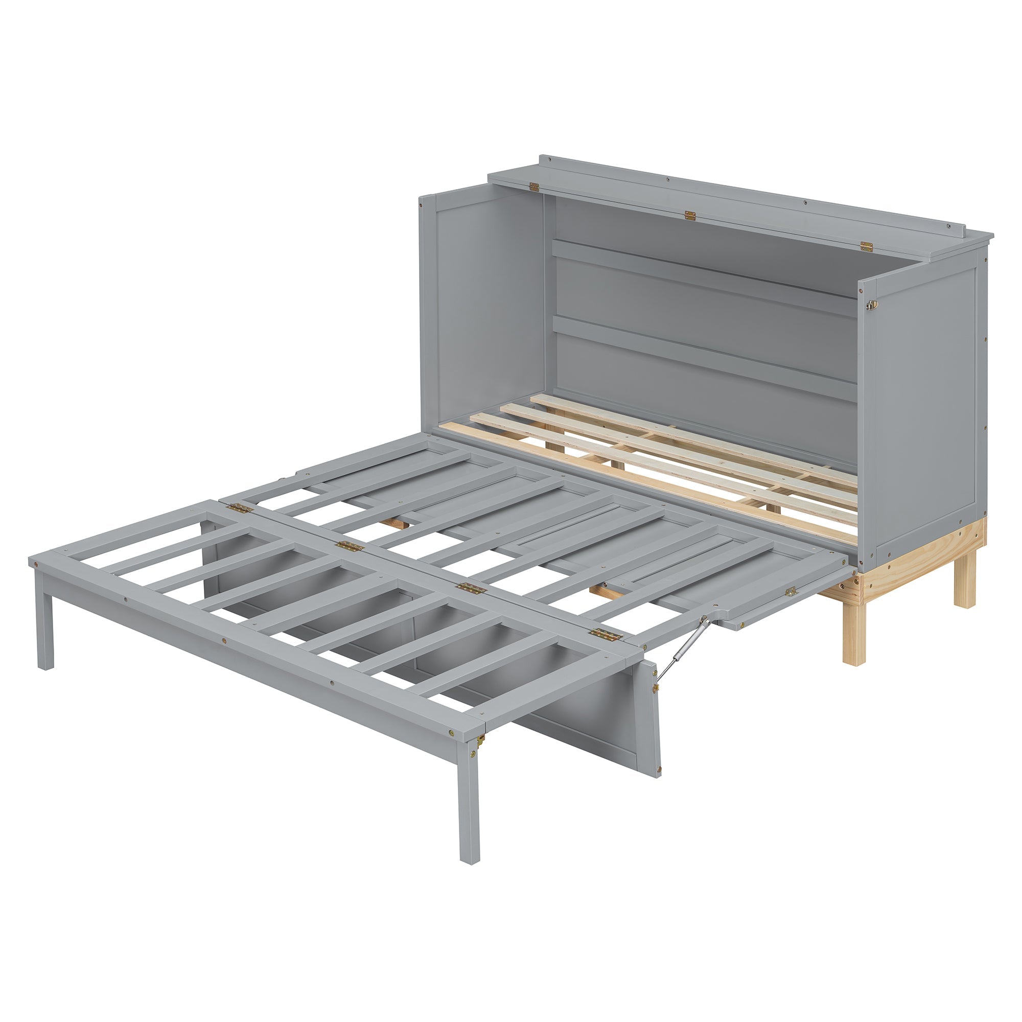 Queen Size Murphy Bed, Gray