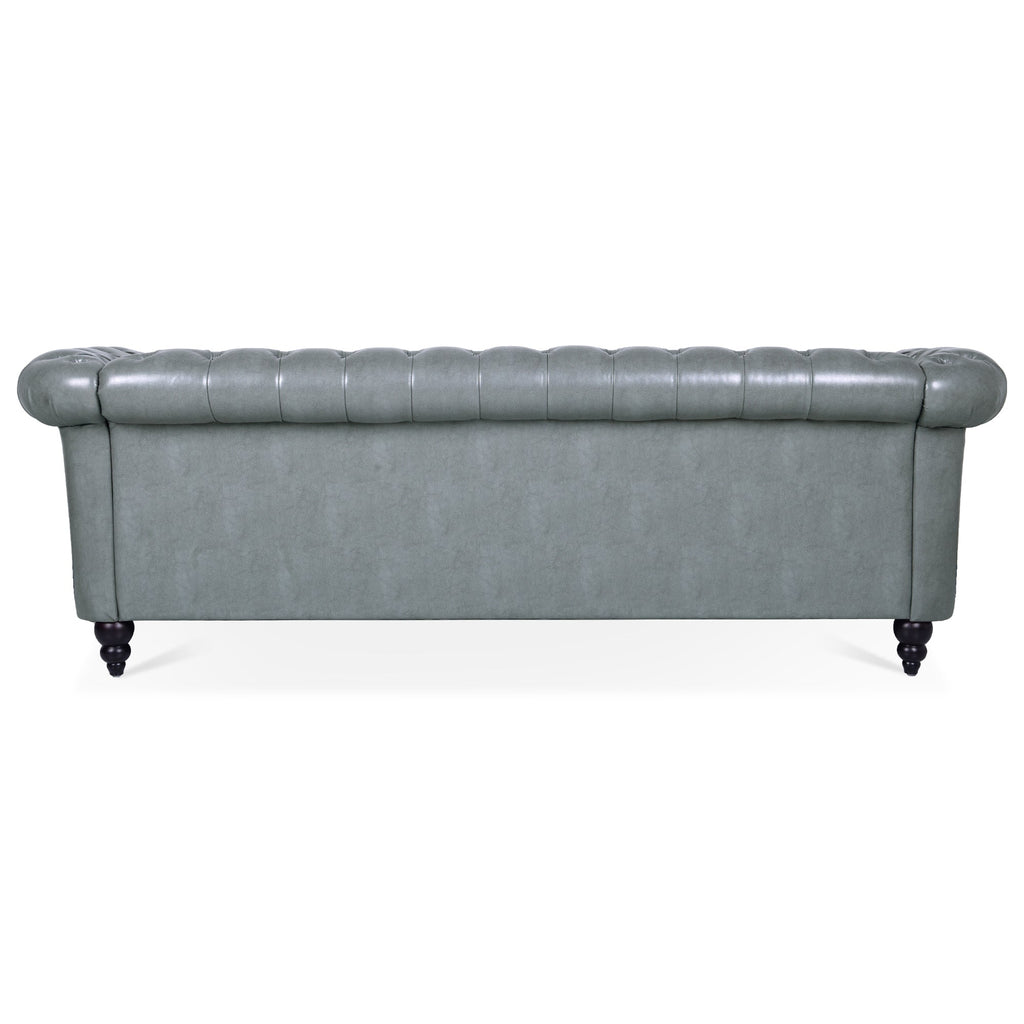 84.65' Rolled Arm Chesterfield 3 Seater Sofa.