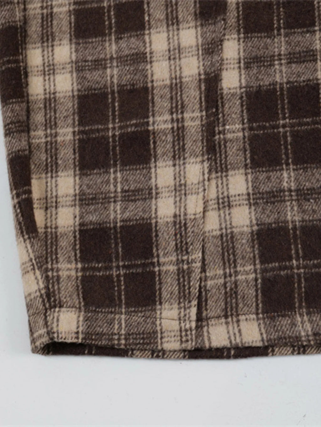 Relaxed Plaid Wide Leg Pants