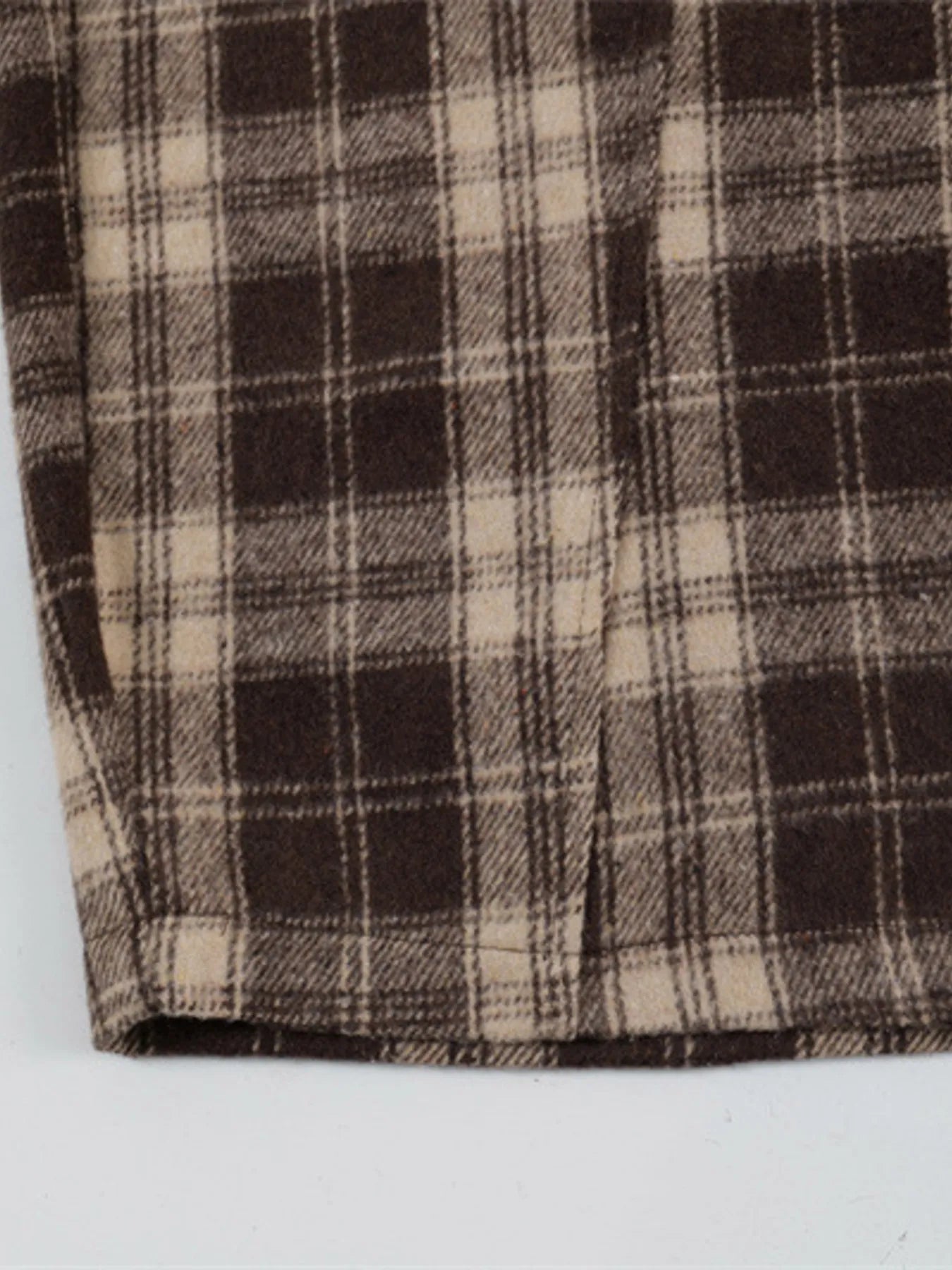 Relaxed Plaid Wide Leg Pants