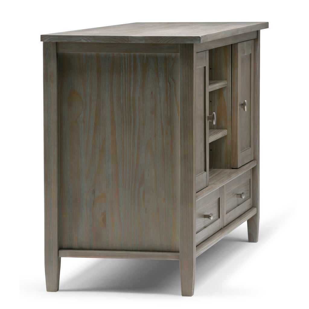 Warm Shaker - TV Media Stand - Distressed Grey