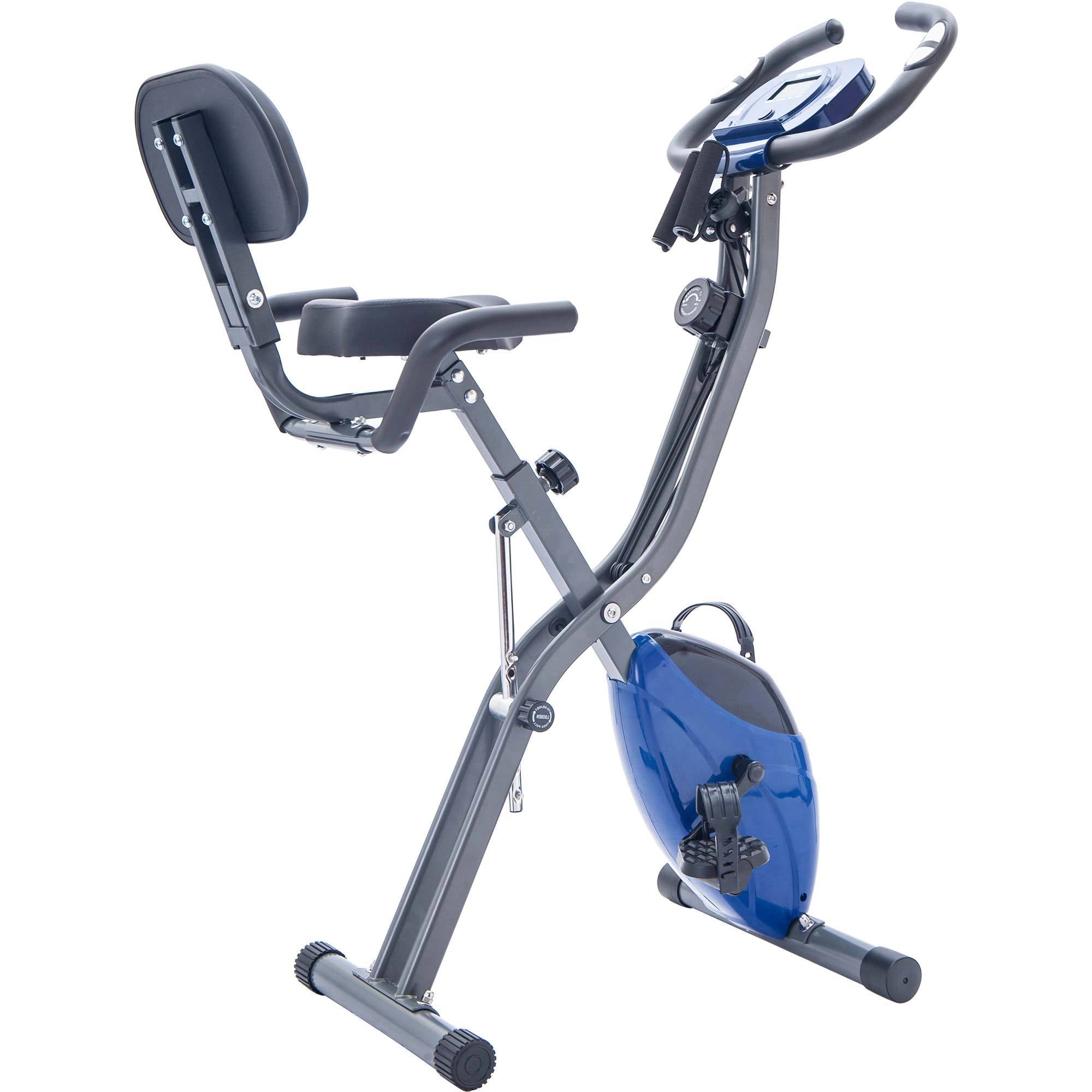 Exercise Bike,Workout Bikes for Home,Folding Stationary Bikes for Home with 16-Level Magnetic Resistance, 300LBS Capacity X-Bike Indoor Exercise Equipment with Heart Rate Sensor & LCD Monitor