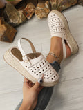 Hollow Out Platform Sandals