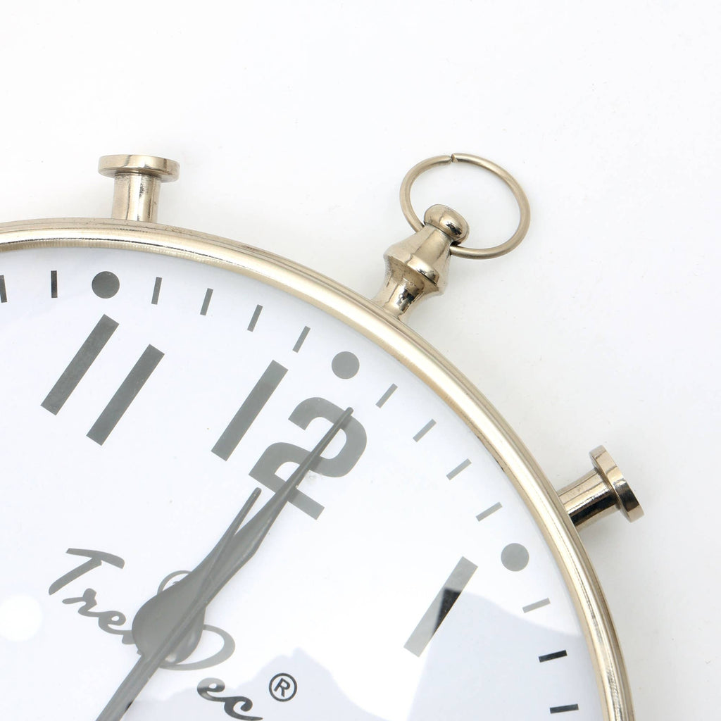 Decorative & Classic Aluminium Silver Table Clock-Desk clock
