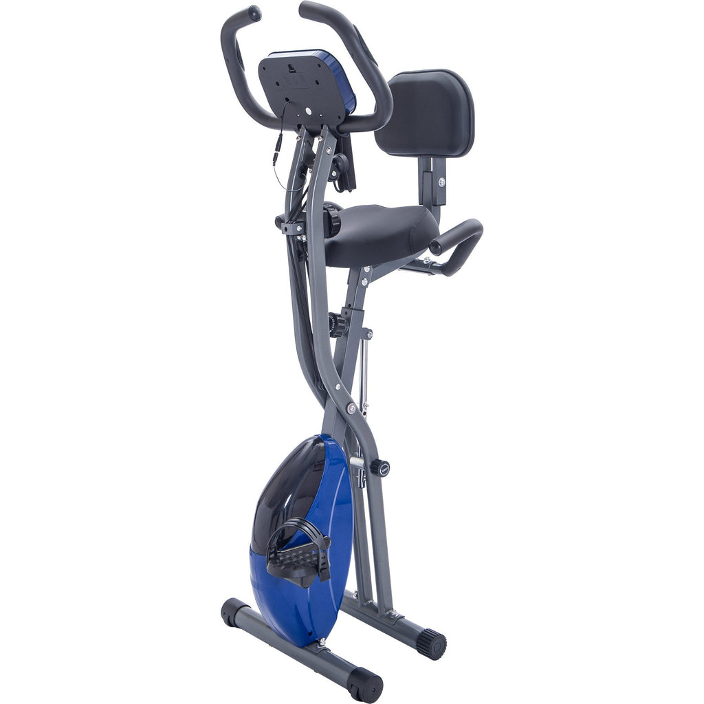 Exercise Bike,Workout Bikes for Home,Folding Stationary Bikes for Home with 16-Level Magnetic Resistance, 300LBS Capacity X-Bike Indoor Exercise Equipment with Heart Rate Sensor & LCD Monitor