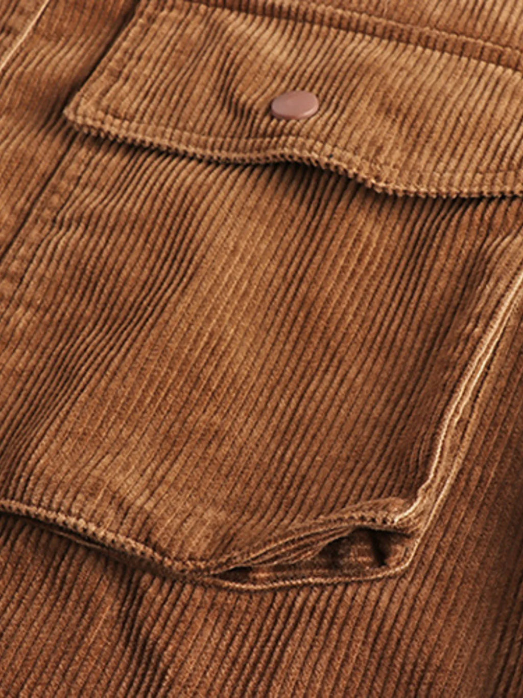 Corduroy Button Up Long Sleeve Jacket