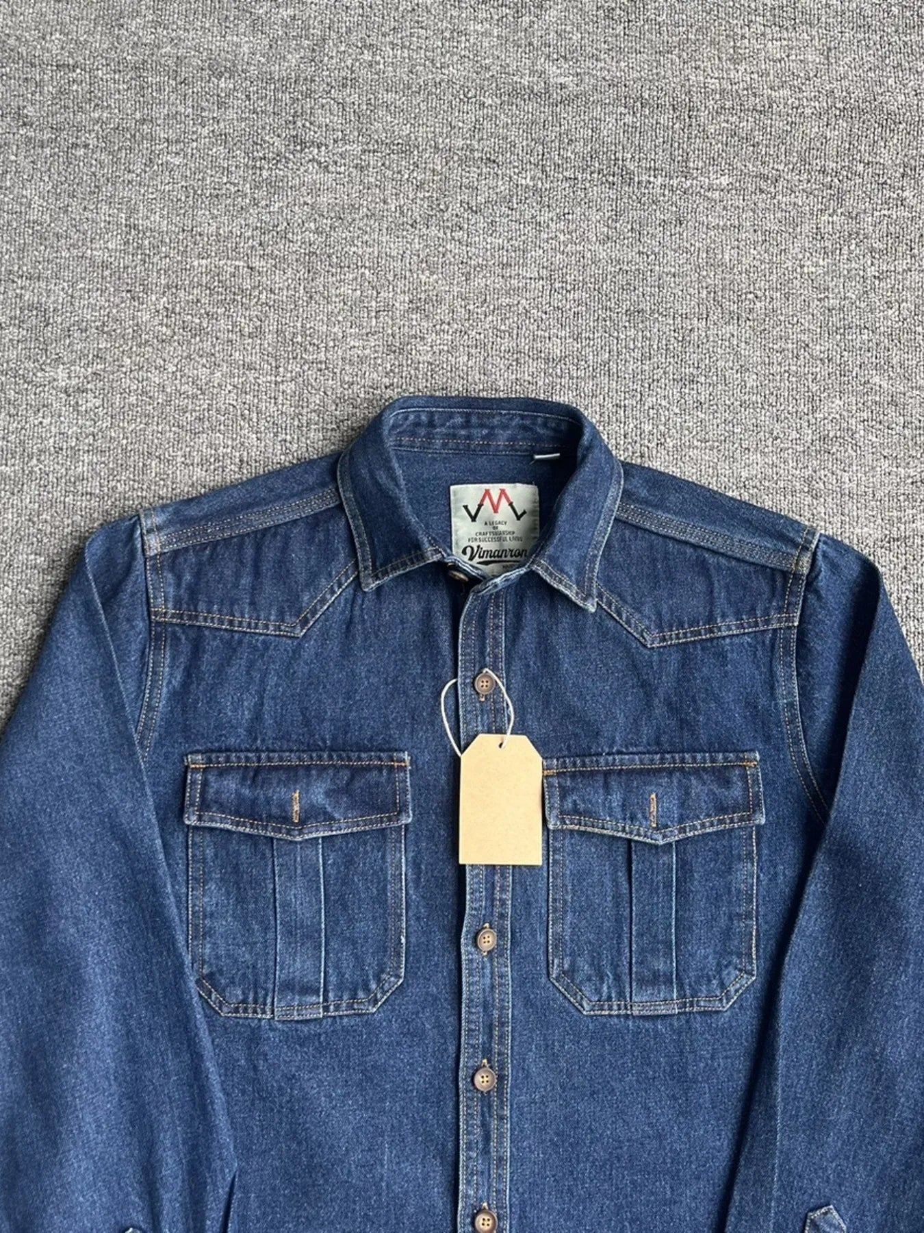 Button Up Washed Denim Shirt