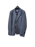 Leo and Zachary - Blue Herringbone Stretch Blazer