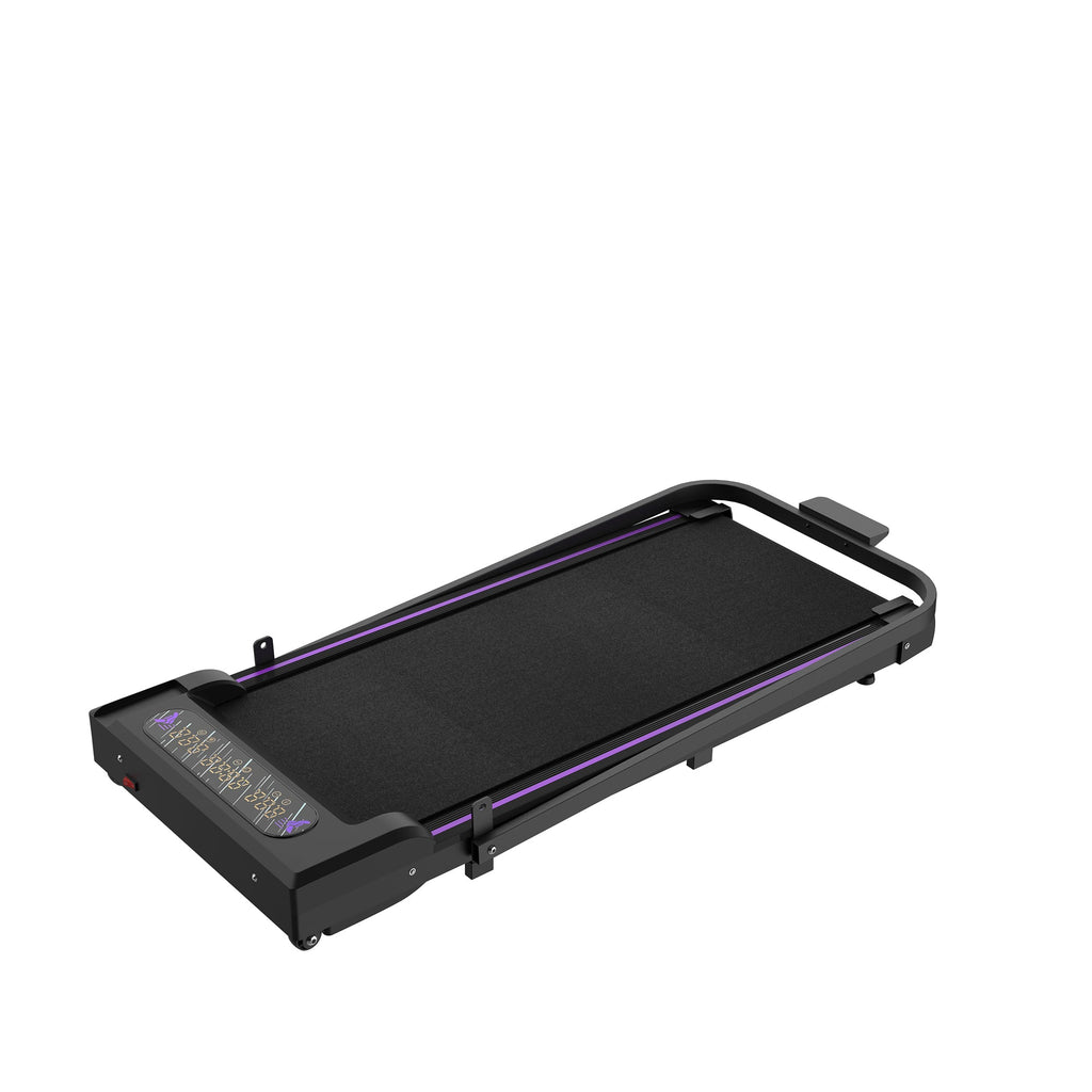 Under Desk Treadmill, Walking Pad, 2 in 1 Portable Treadmill with Handle Remote Control LED Display, Walking Jogging Machine for Home Office Use Black