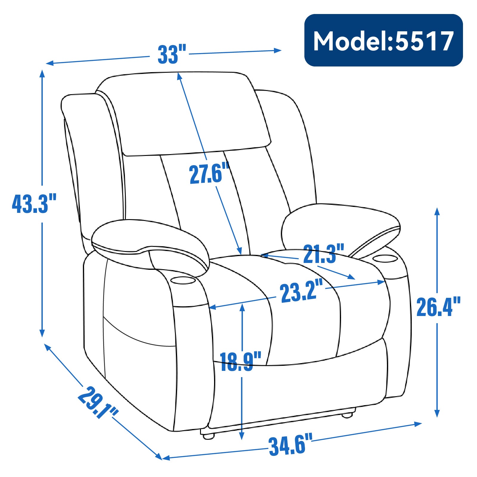 Up to 350 LBS Chenille Power Lift Recliner Chair, Heavy Duty Motion Mechanism with 8-Point Vibration Massage and Lumbar Heating, USB and Type-C Ports, Stainless Steel Cup Holders, Beige