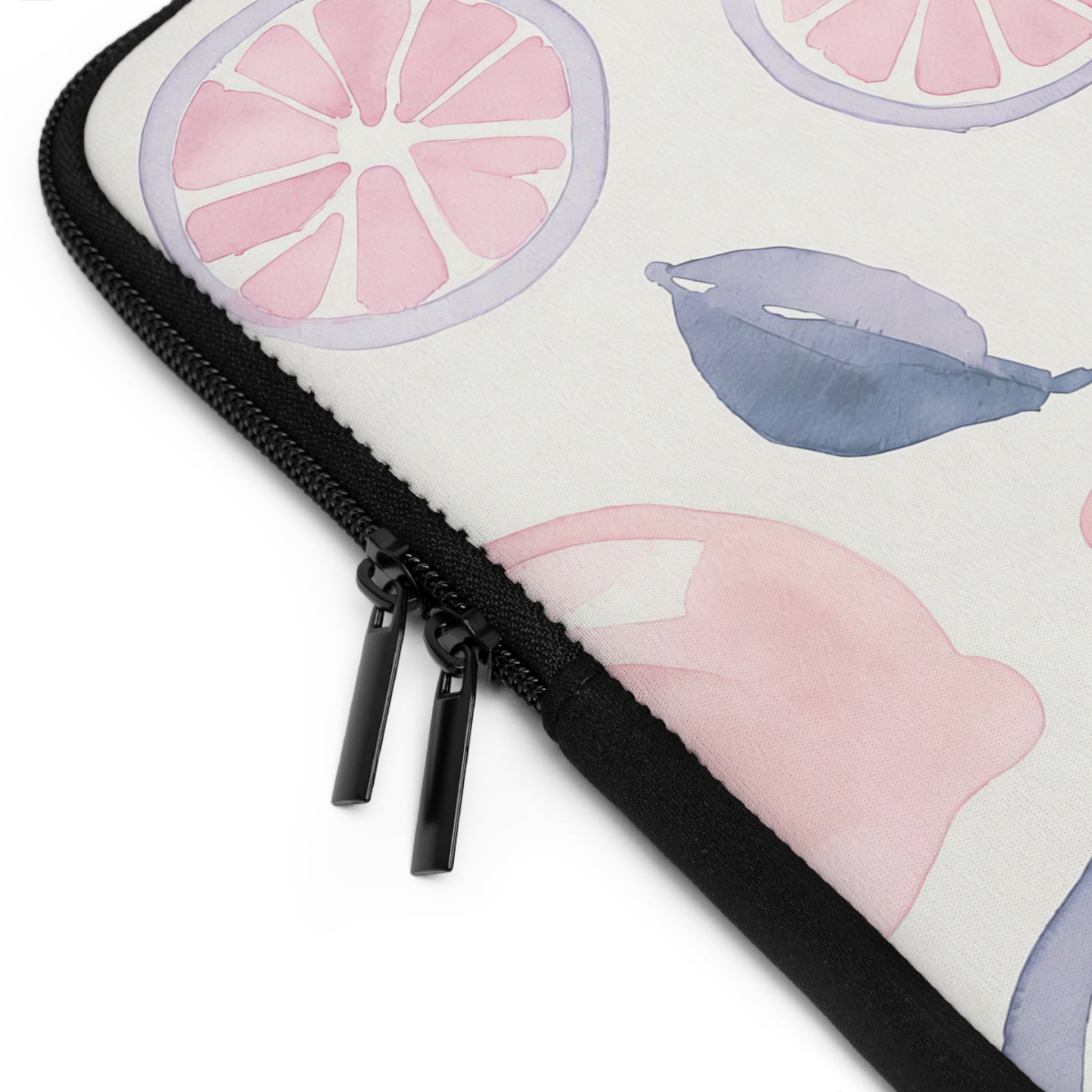 Pastel Lemon Watercolor Laptop Sleeve | Soft Citrus Tech Cover