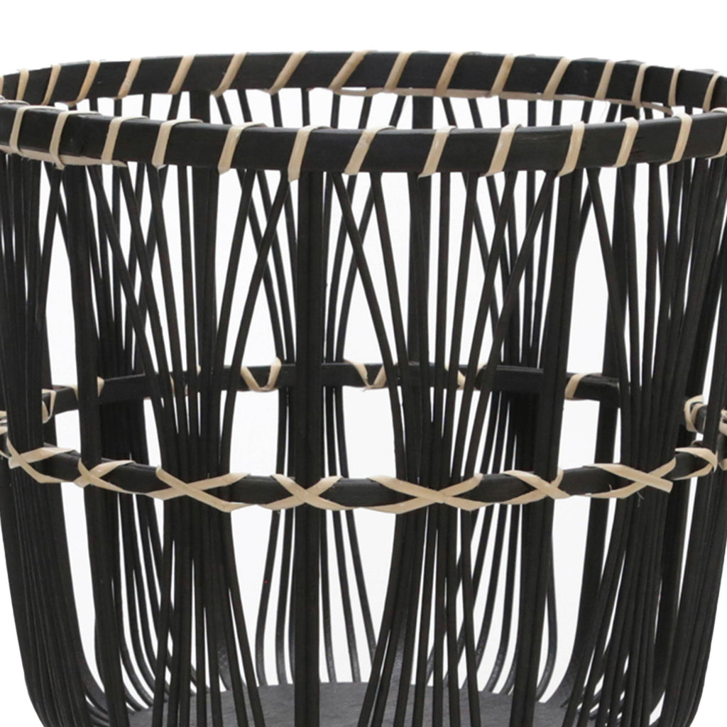 S/3 BAMBOO PLANTERS 11/13/15', BLACK