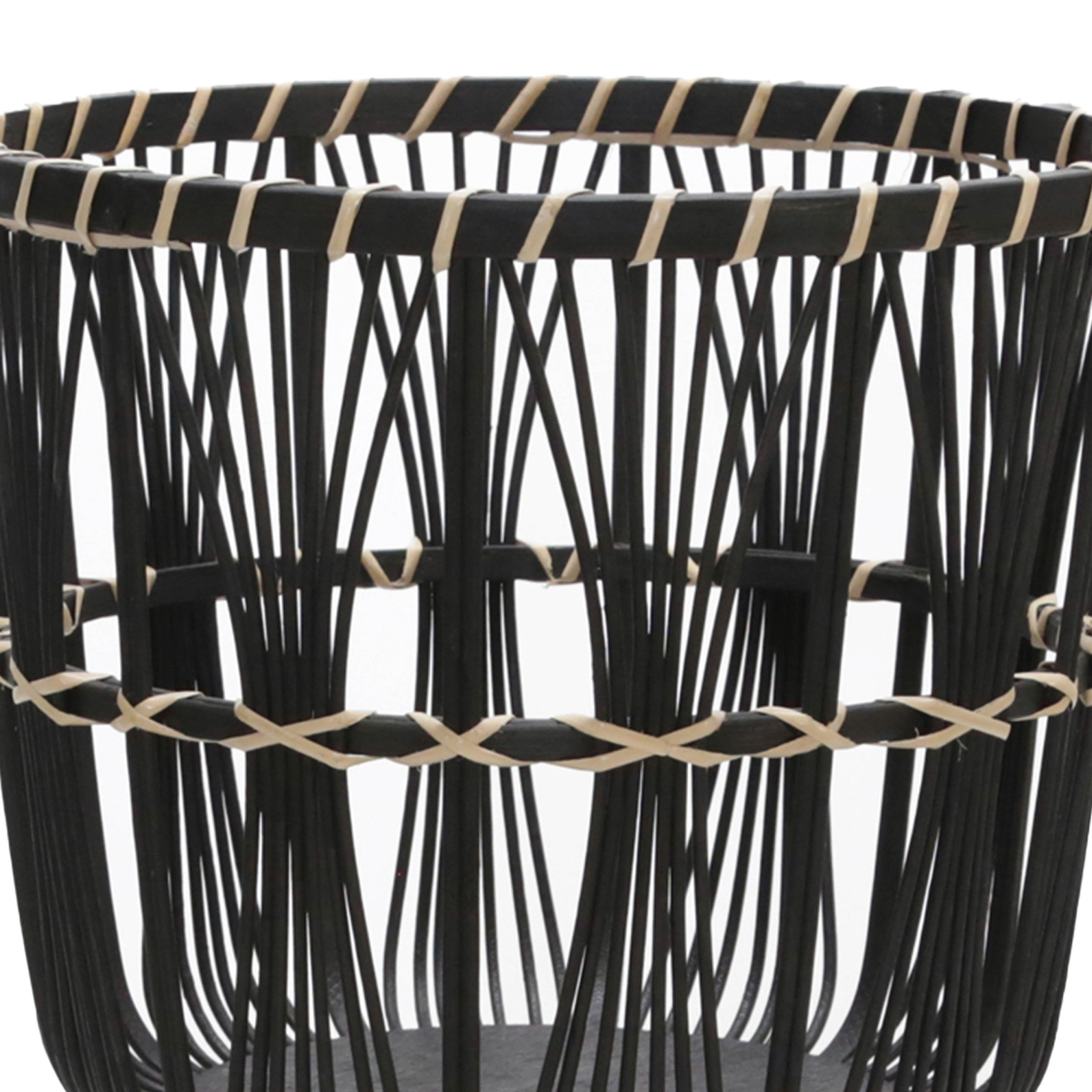S/3 BAMBOO PLANTERS 11/13/15', BLACK