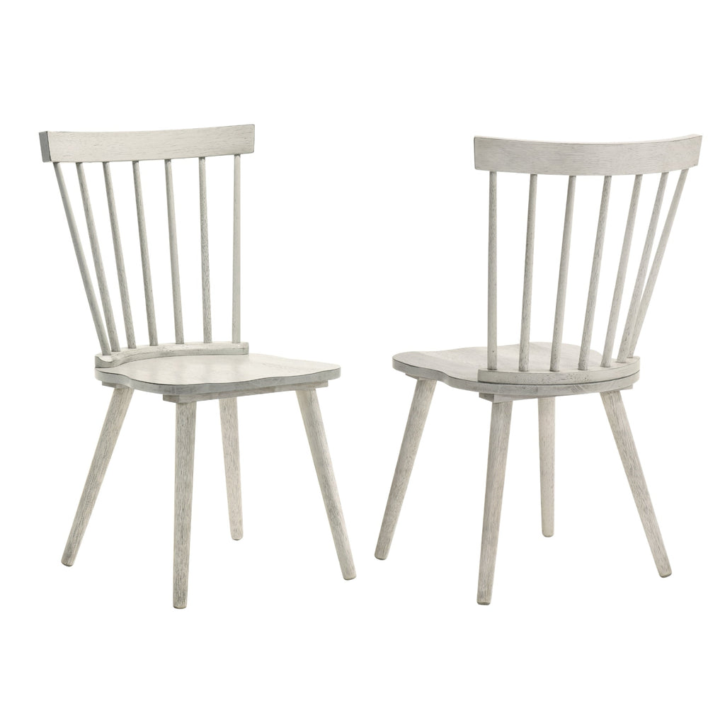 2-Piece Rustic Dining Side Chair Set, Solid Wood Frame, Farmhouse Modern Design, Easy Assembly