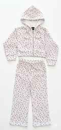 FBZ - Floral Zip Up Hoodie & Pants Set