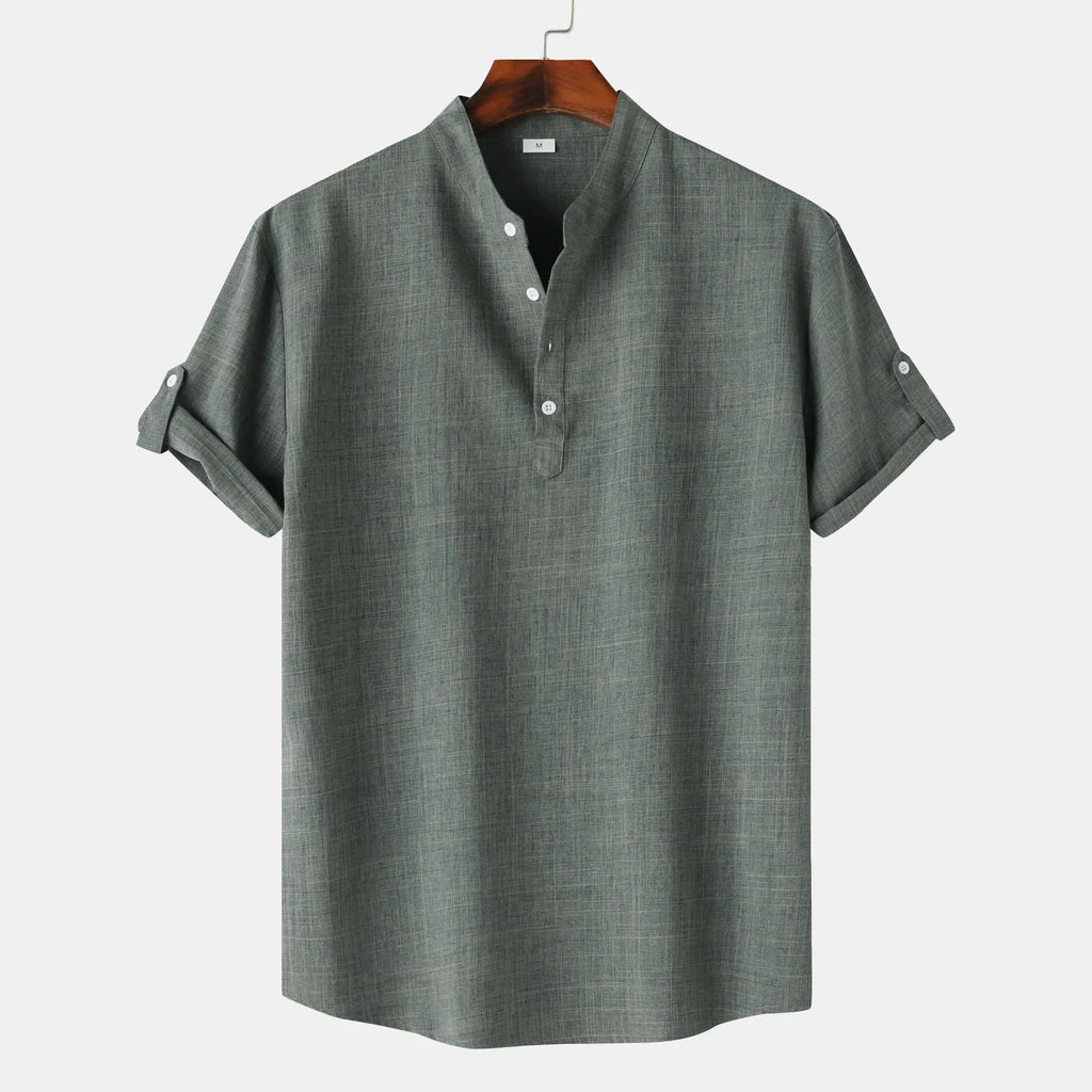 Casual Short Sleeve Henley