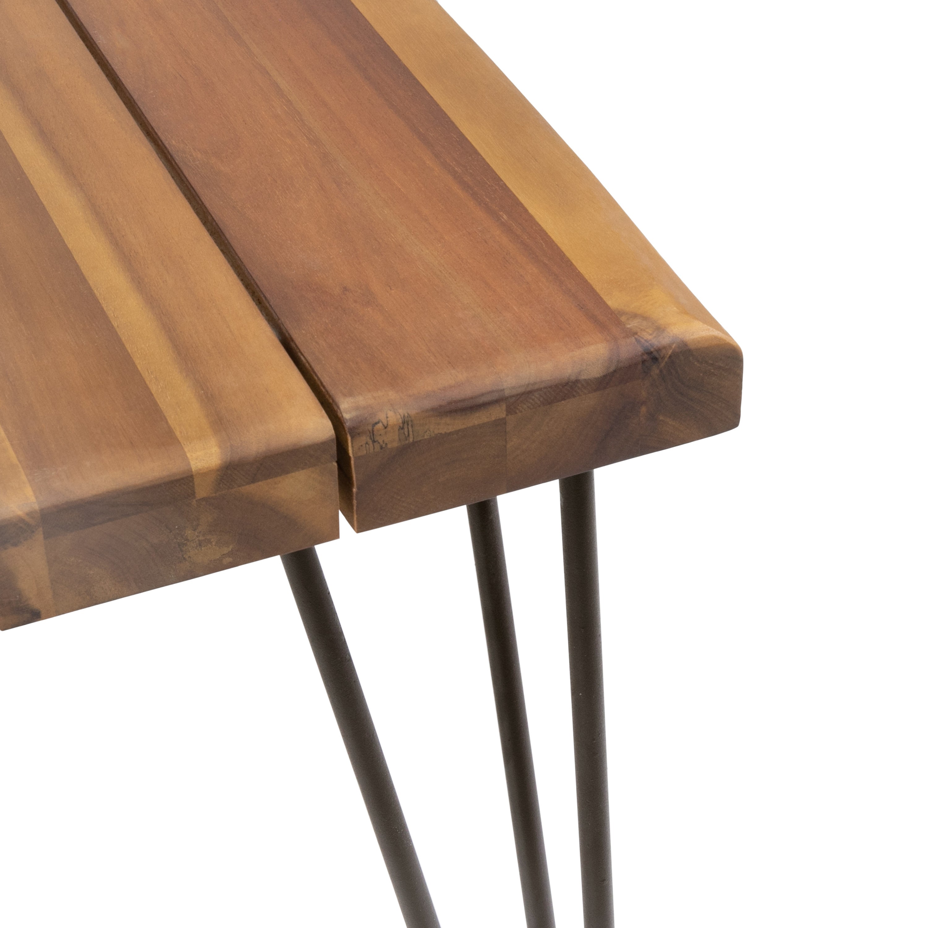 ZION INDUSTRIAL WOOD AND METAL RECTANGULAR DINING TABLE