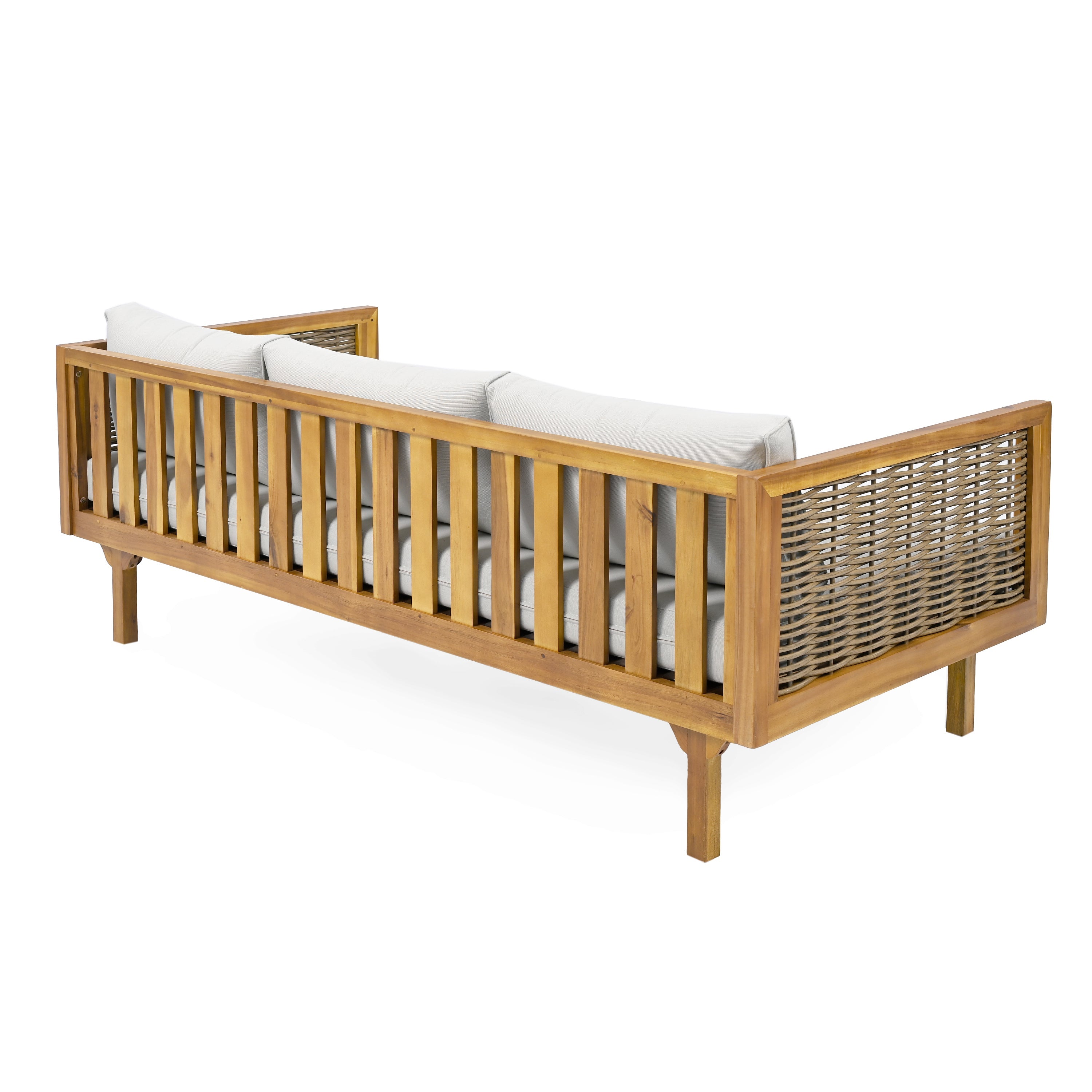 PATIO FURNITRE SETS : CLAREMONT 3 SEATER DAYBED + ACACIA WOOD TABLE