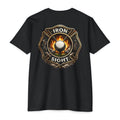 Iron Sight Golf T‑Shirt — Vintage Fire Fighter Golfing Crew Tee