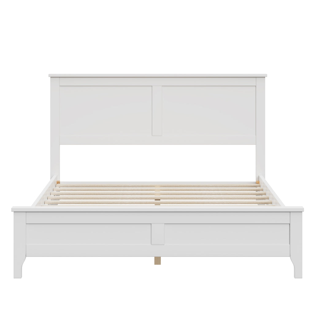 Modern White Solid Wood Full Platform Bed (old sku:WF315100AAK)