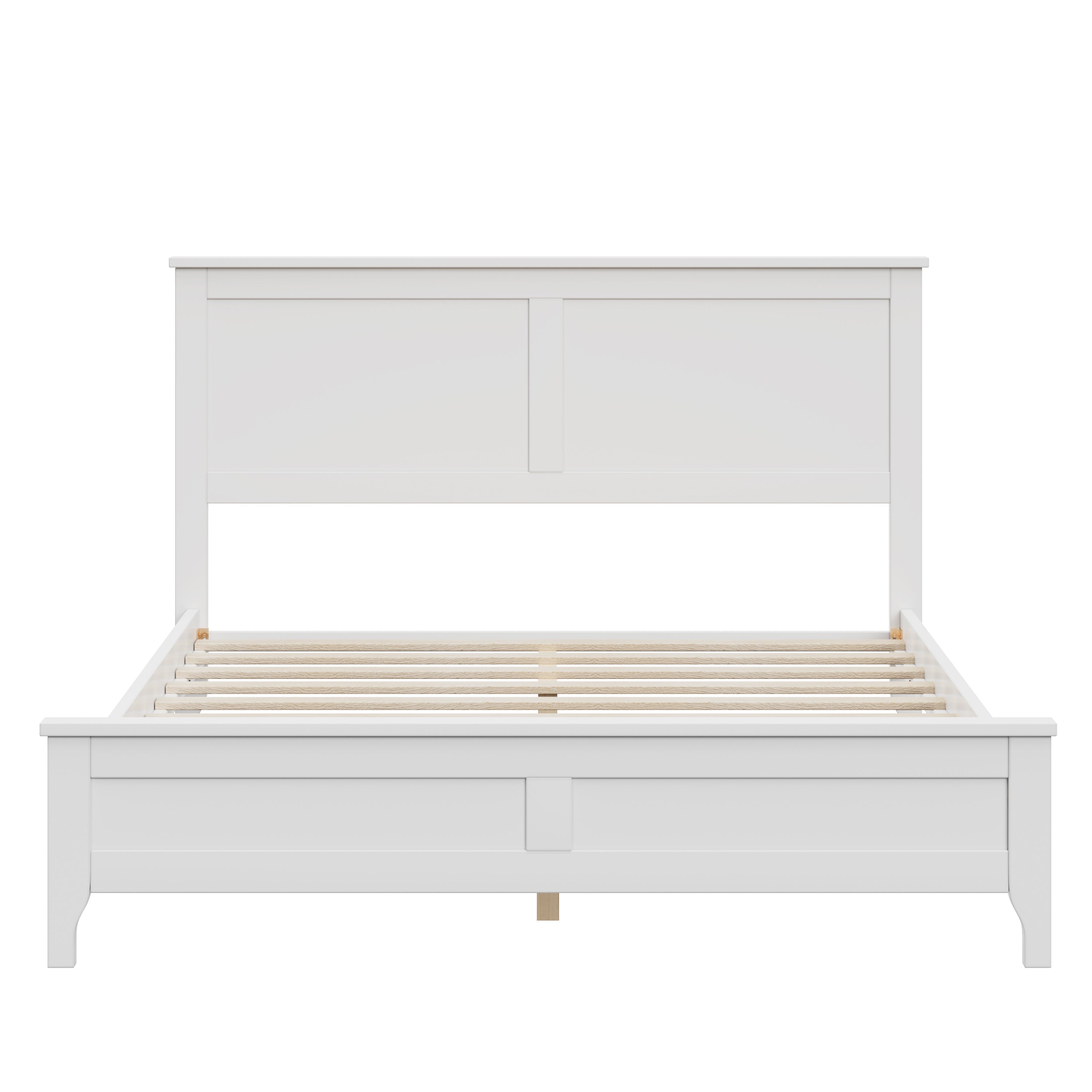 Modern White Solid Wood Full Platform Bed (old sku:WF315100AAK)