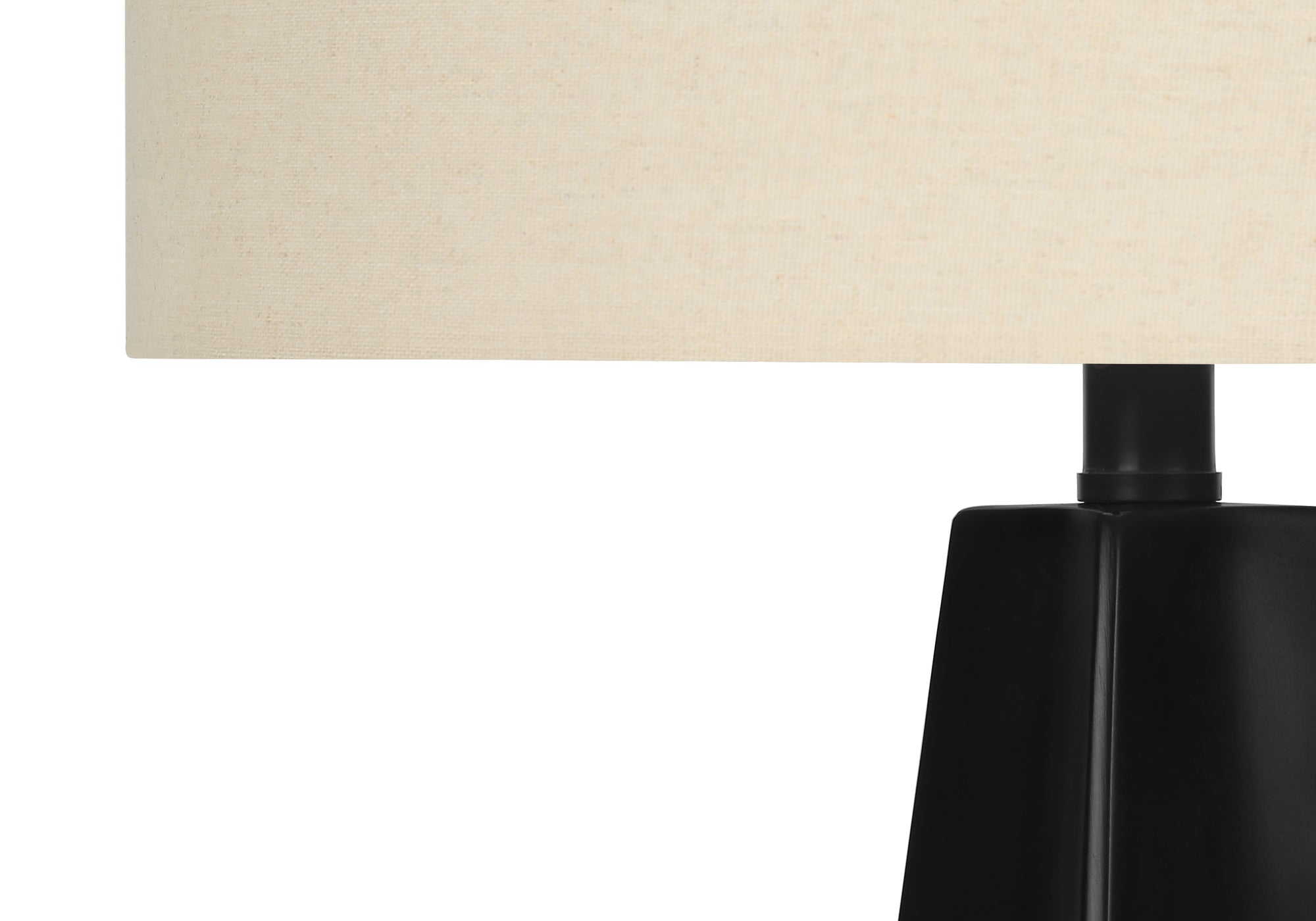 Lighting, 27'h, Table Lamp, Black Resin, Beige Shade, Modern