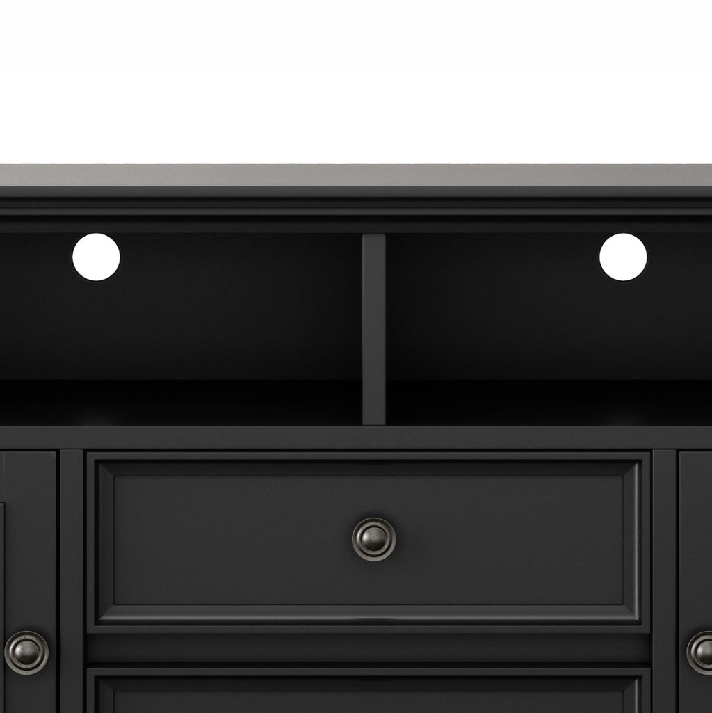 Amherst 72 inch Solid Wood TV Media Stand in Black