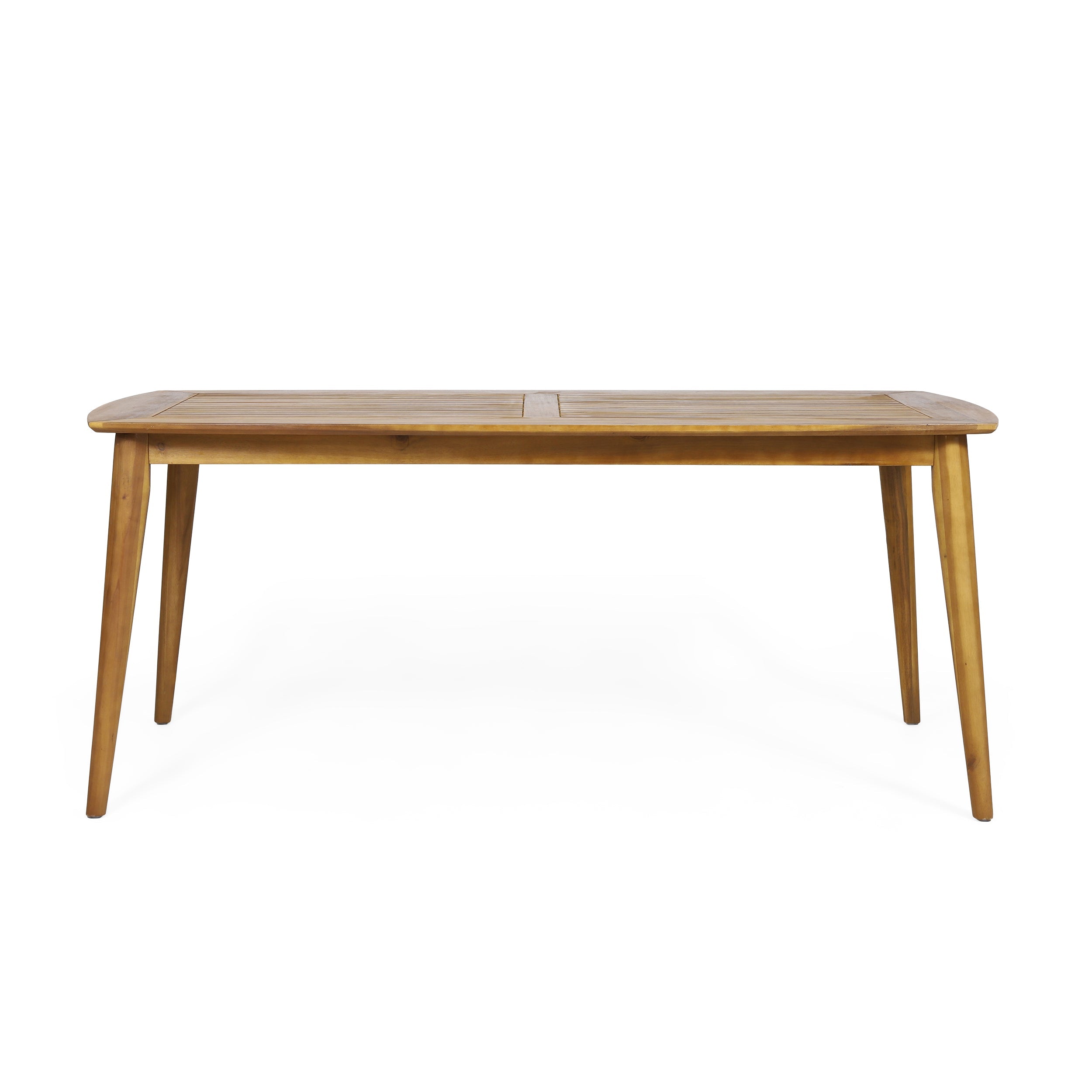 Outdoor Dining Table with Acacia Wood Frame, Teak