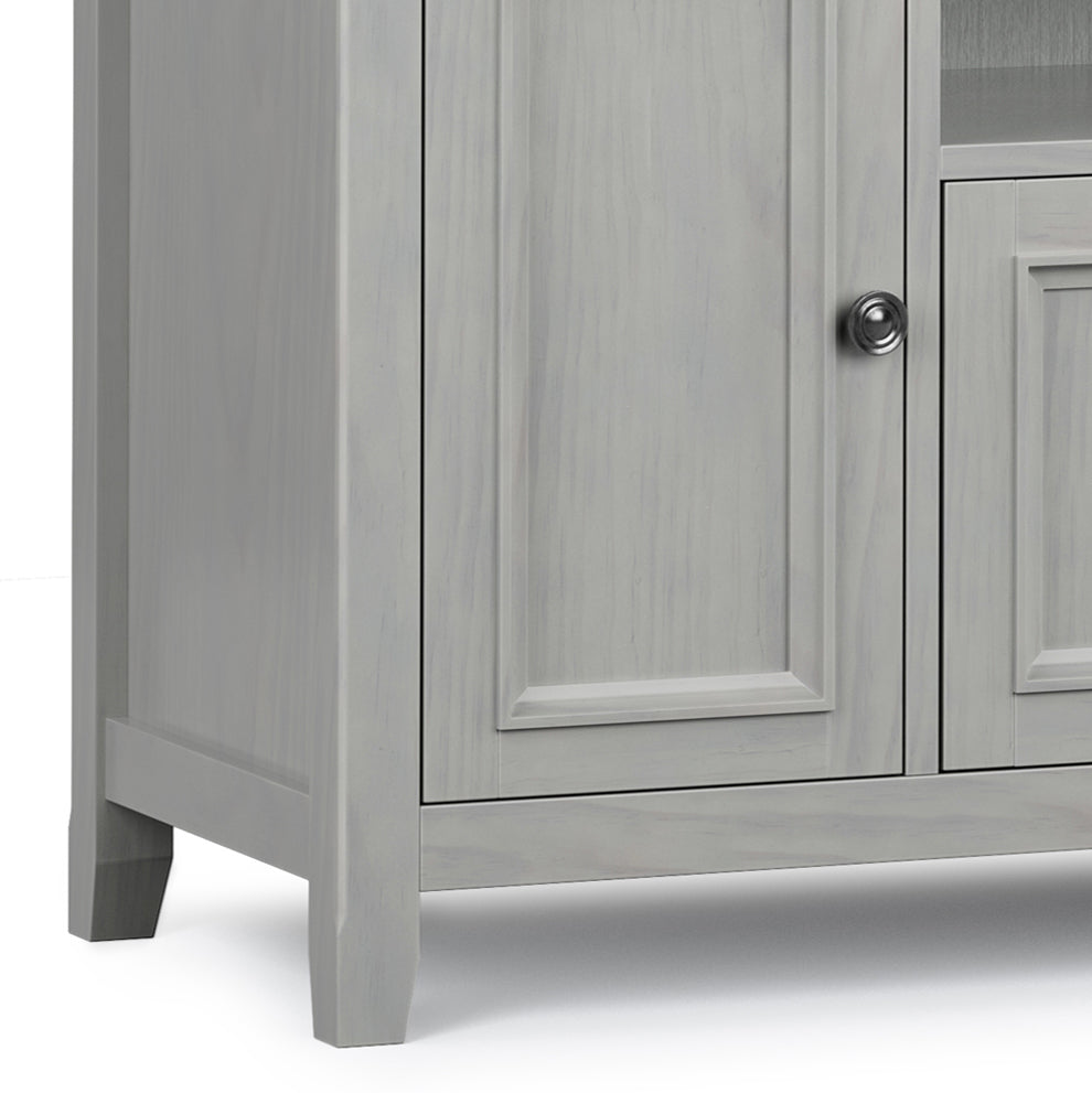 Amherst 72 inch Solid Wood TV Media Stand in Fog Grey