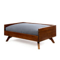 Acacia Wood Dog Bed with High-quality Mattress