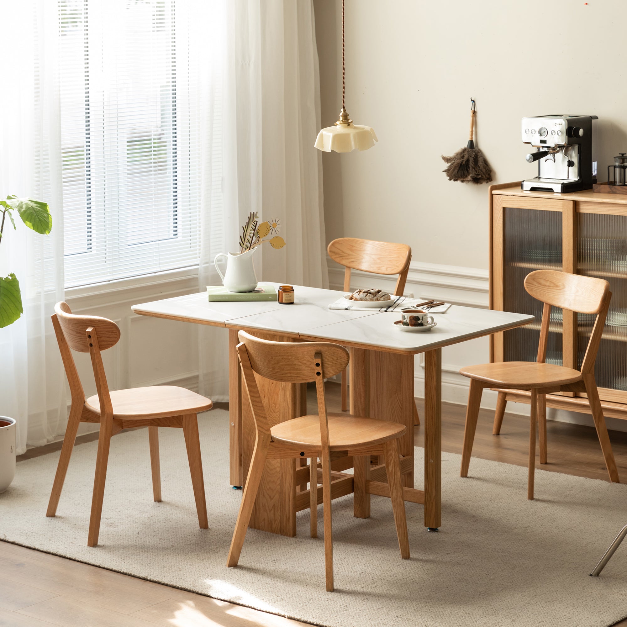FAS Grade Oak Dining Chair Natural Wood Made in North America Solid and Simple Design 46.5 * 54 * 80cm