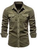 Button Down Collared Neck Shirt Plus Size