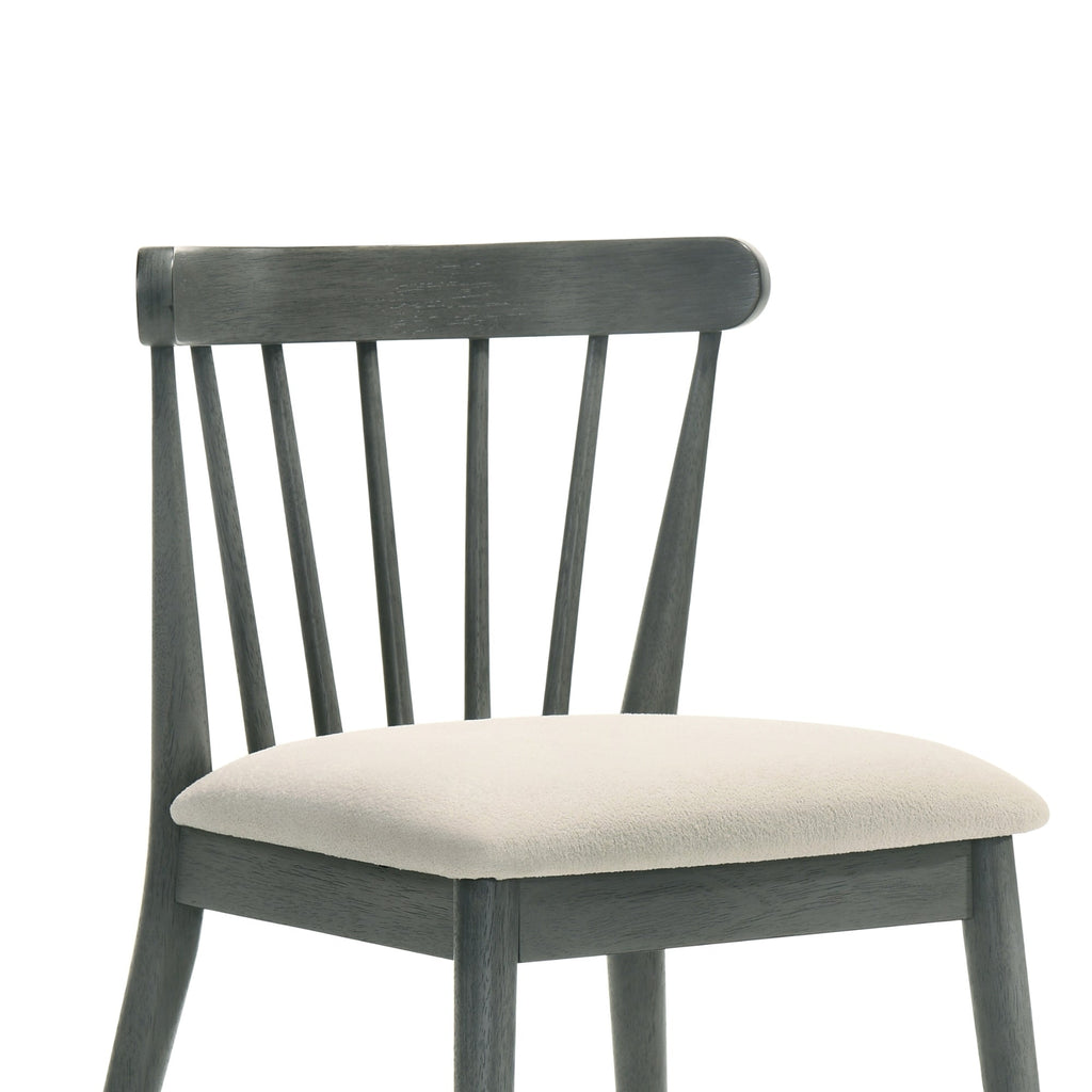 2-Piece Rustic Dining Chairs, Solid Wood Frame, Farmhouse Design, Easy Assembly