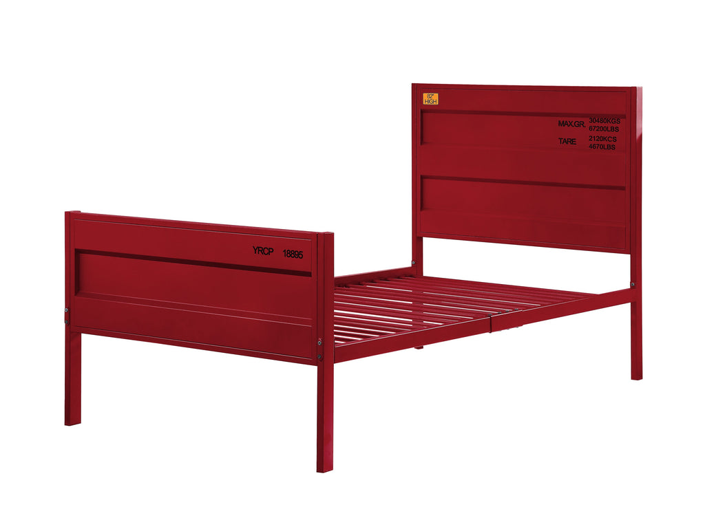 Cargo Red Finish Full Bed