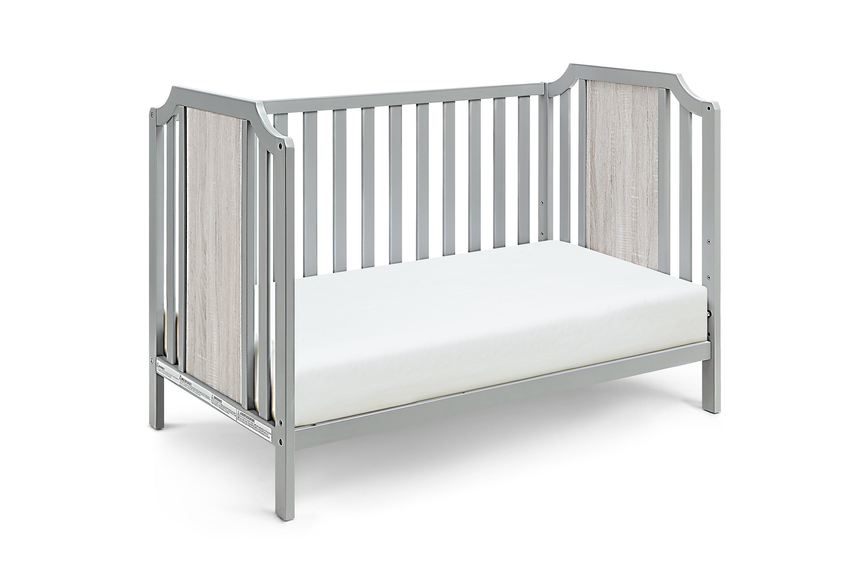 Brees Island 3-in-1 Convertible Crib Gray/Graystone